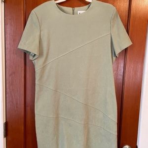 Maren Womens  A-line Moleskin Dress Sage Green Size 16